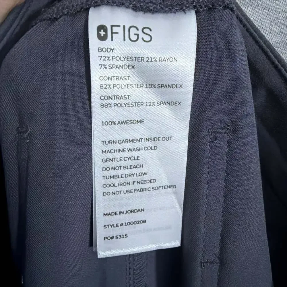 Figs Women’s Size XS Gray #5315 High Waisted Zamora Jogger Scrub Pants